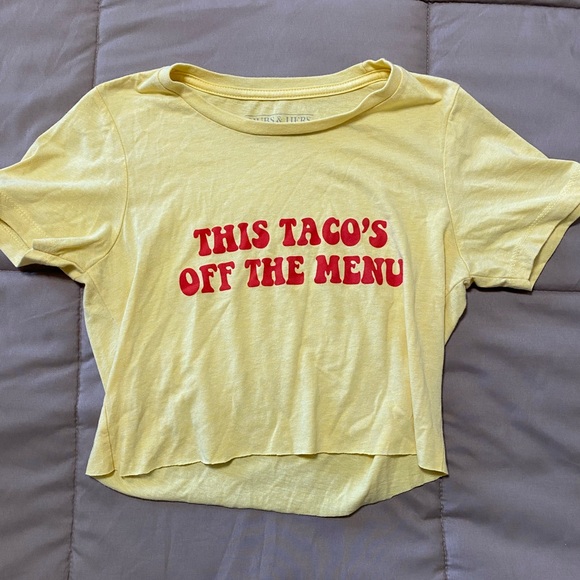 Faded Yellow Crop - Picture 1 of 2